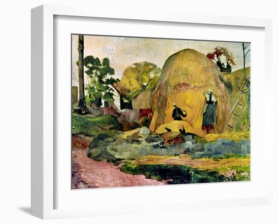 Gauguin: Haystacks, 1889-Paul Gauguin-Framed Giclee Print