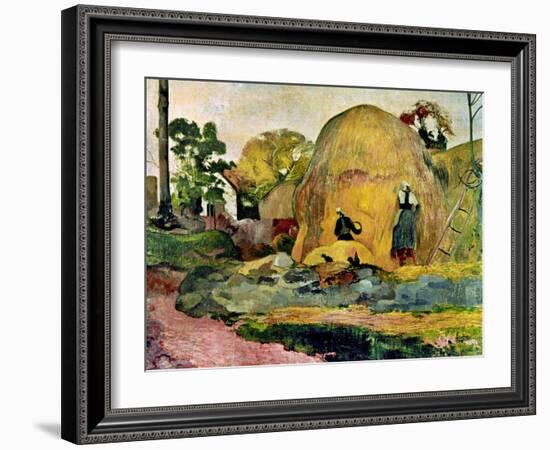 Gauguin: Haystacks, 1889-Paul Gauguin-Framed Giclee Print