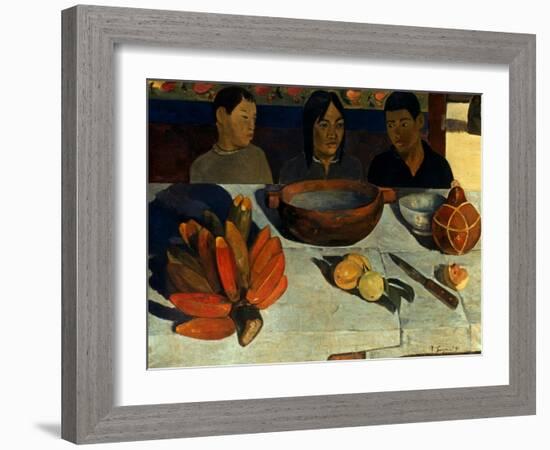 Gauguin: Meal, 1891-Paul Gauguin-Framed Giclee Print