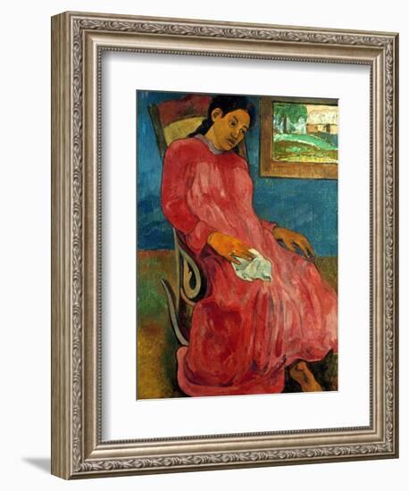 Gauguin: Reverie, 1891-Paul Gauguin-Framed Giclee Print