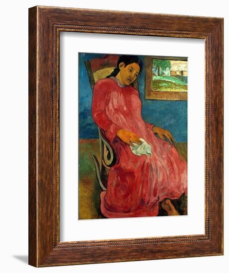 Gauguin: Reverie, 1891-Paul Gauguin-Framed Giclee Print