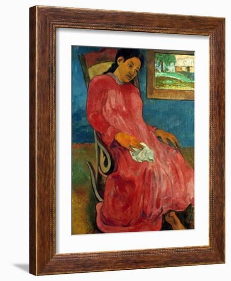 Gauguin: Reverie, 1891-Paul Gauguin-Framed Giclee Print