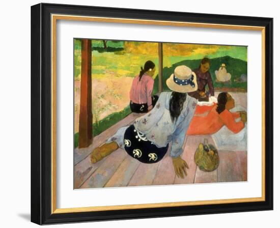 Gauguin: Siesta, 1891-Paul Gauguin-Framed Giclee Print