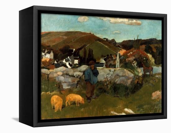 Gauguin: Swineherd, 1888-Paul Gauguin-Framed Premier Image Canvas