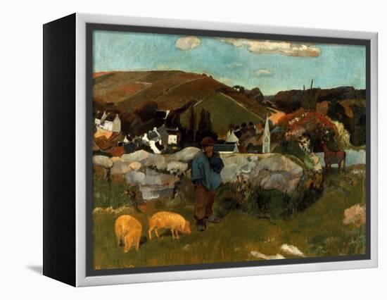 Gauguin: Swineherd, 1888-Paul Gauguin-Framed Premier Image Canvas