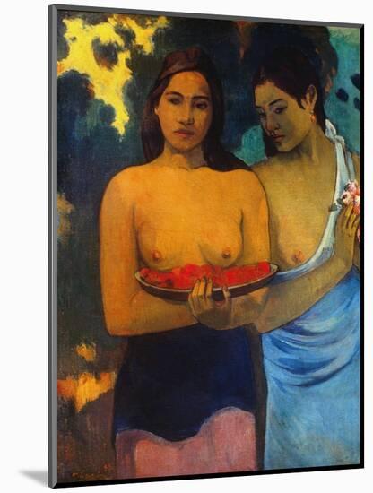 Gauguin: Two Women, 1899-Paul Gauguin-Mounted Premium Giclee Print