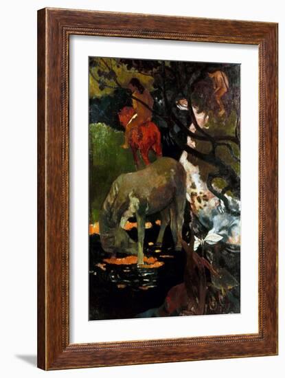 Gauguin: White Horse, 1898-Paul Gauguin-Framed Giclee Print