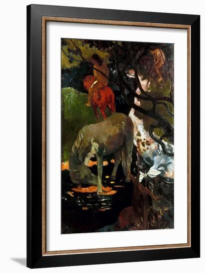 Gauguin: White Horse, 1898-Paul Gauguin-Framed Giclee Print
