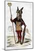 Gaul Chief in Battle Dress Carrying a Standard, 1882-1884-Michelet-Mounted Giclee Print