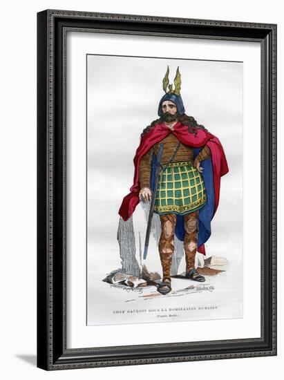 Gaul Chief under the Roman Occupation, 1st Century BC - 5th Century Ad (1882-188)-Meunier-Framed Giclee Print