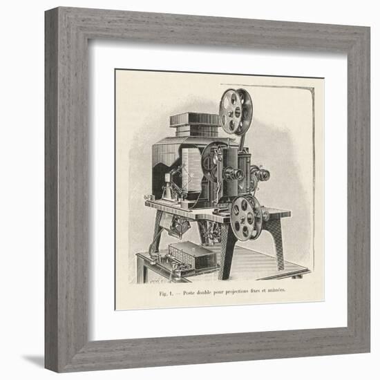 Gaumont Projector Adaptable to Both Still and Moving Pictures-Poyet-Framed Art Print