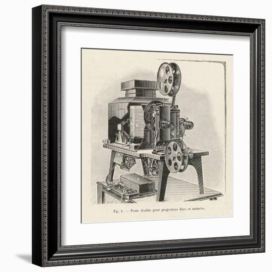 Gaumont Projector Adaptable to Both Still and Moving Pictures-Poyet-Framed Art Print