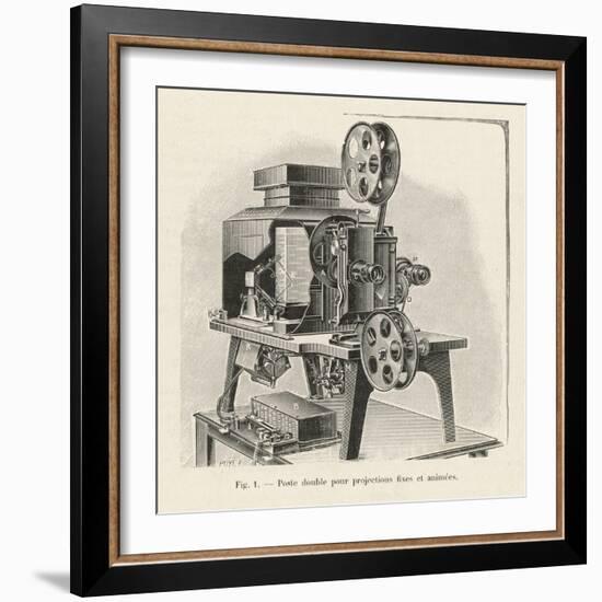 Gaumont Projector Adaptable to Both Still and Moving Pictures-Poyet-Framed Art Print