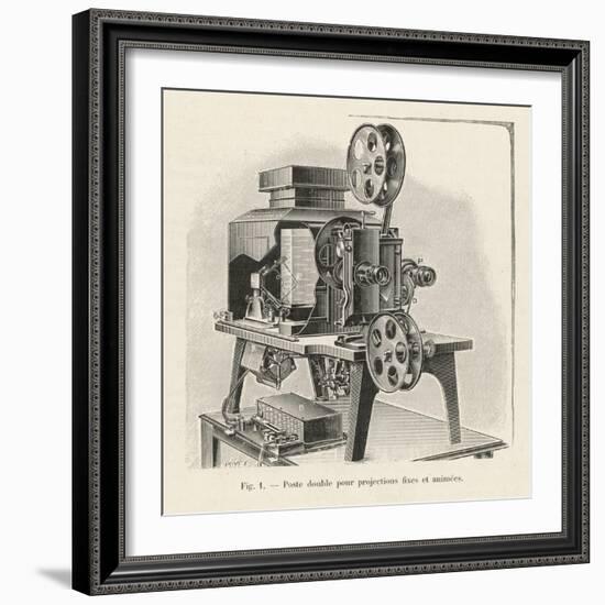 Gaumont Projector Adaptable to Both Still and Moving Pictures-Poyet-Framed Art Print