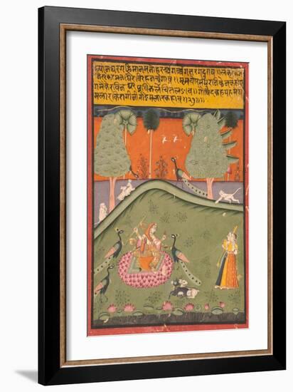 Gaurmalar Ragini of Megh, C.1720-null-Framed Giclee Print