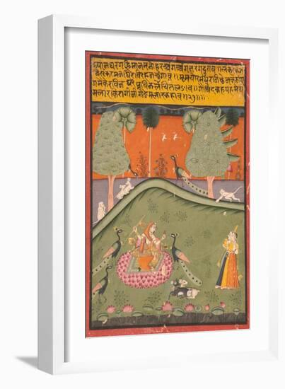 Gaurmalar Ragini of Megh, C.1720-null-Framed Giclee Print