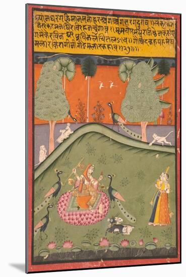 Gaurmalar Ragini of Megh, C.1720-null-Mounted Giclee Print