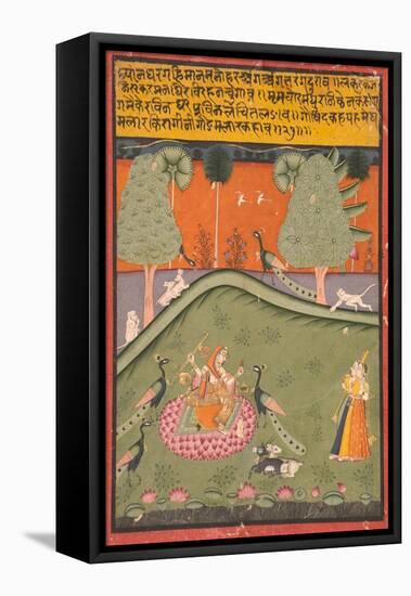 Gaurmalar Ragini of Megh, C.1720-null-Framed Premier Image Canvas