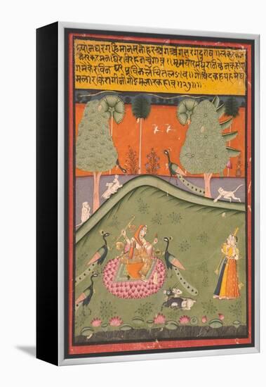 Gaurmalar Ragini of Megh, C.1720-null-Framed Premier Image Canvas