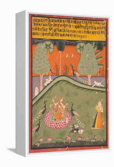 Gaurmalar Ragini of Megh, C.1720-null-Framed Premier Image Canvas