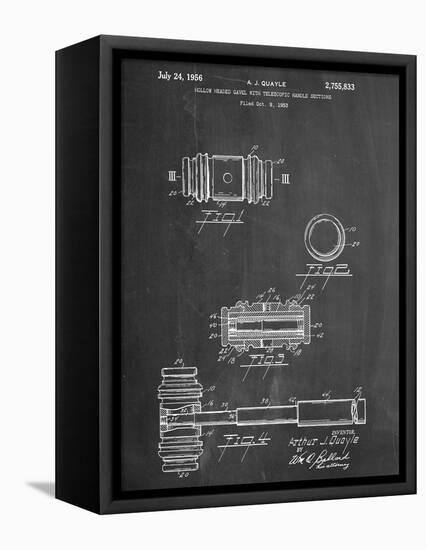 Gavel Patent Office Art-null-Framed Stretched Canvas