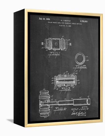 Gavel Patent Office Art-null-Framed Stretched Canvas