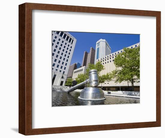 Gavel Sculpture Outside the Ohio Judicial Center, Columbus, Ohio, United States of America, North A-Richard Cummins-Framed Photographic Print