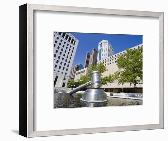 Gavel Sculpture Outside the Ohio Judicial Center, Columbus, Ohio, United States of America, North A-Richard Cummins-Framed Photographic Print