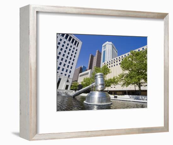 Gavel Sculpture Outside the Ohio Judicial Center, Columbus, Ohio, United States of America, North A-Richard Cummins-Framed Photographic Print