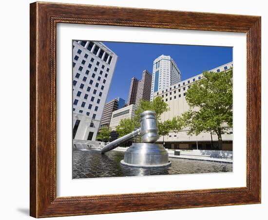 Gavel Sculpture Outside the Ohio Judicial Center, Columbus, Ohio, United States of America, North A-Richard Cummins-Framed Photographic Print