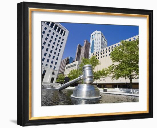 Gavel Sculpture Outside the Ohio Judicial Center, Columbus, Ohio, United States of America, North A-Richard Cummins-Framed Photographic Print