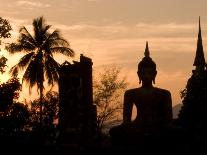 Buddha Statue and Sunset, Thailand-Gavriel Jecan-Photographic Print