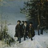 Return from School, 1884-Gavriil Fyodorovich Rybakov-Framed Giclee Print