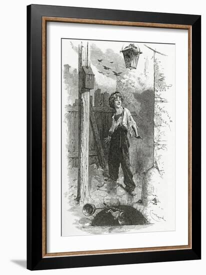 Gavroche, 19th Century-Emile Antoine Bayard-Framed Giclee Print