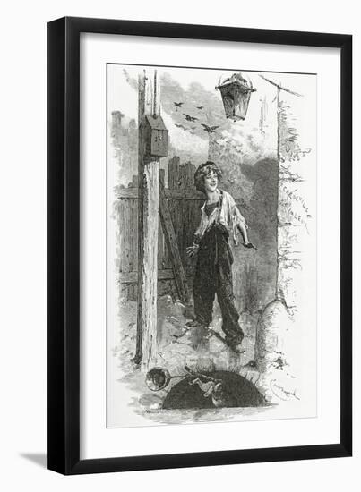 Gavroche, 19th Century-Emile Antoine Bayard-Framed Giclee Print