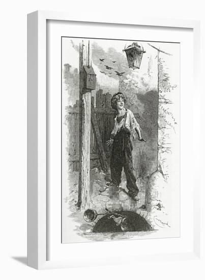 Gavroche, 19th Century-Emile Antoine Bayard-Framed Giclee Print