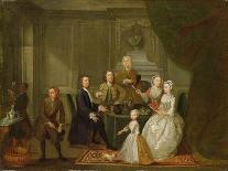 Thomas Wentworth, (1672-1739) Earl of Strafford, and His Family, circa 1732-Gawen Hamilton-Mounted Giclee Print