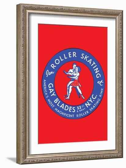 Gay Blades Roller Skating Nyc-null-Framed Art Print