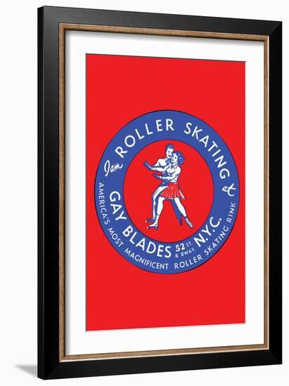 Gay Blades Roller Skating Nyc-null-Framed Art Print