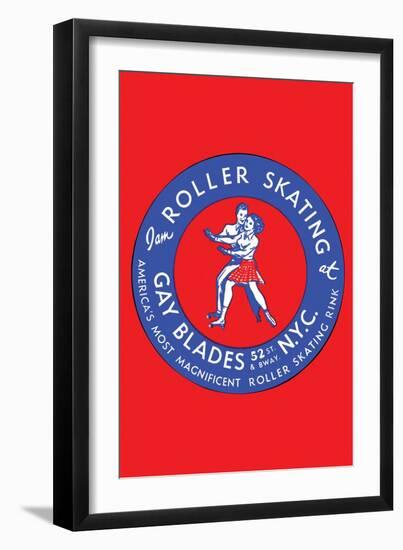 Gay Blades Roller Skating Nyc-null-Framed Art Print