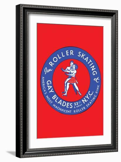 Gay Blades Roller Skating Nyc-null-Framed Art Print