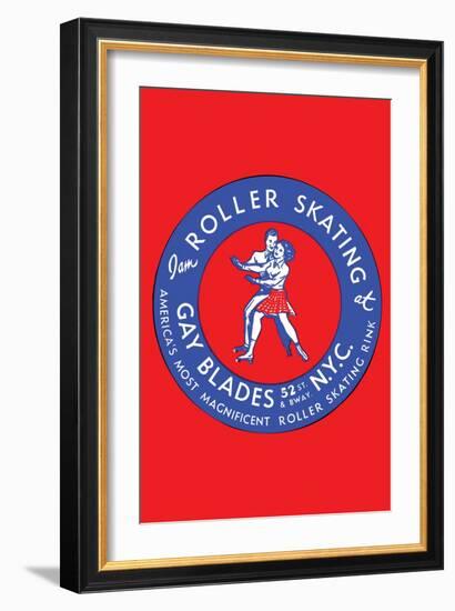 Gay Blades Roller Skating Nyc-null-Framed Art Print