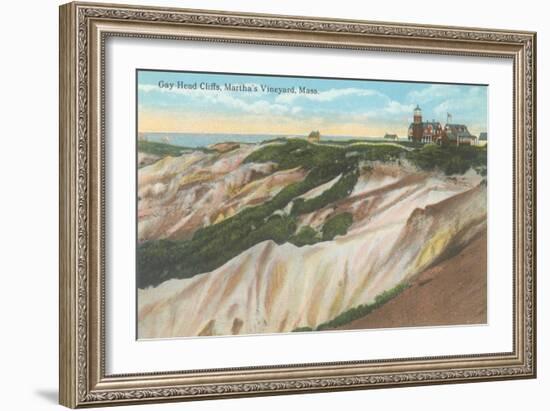 Gay Head Cliffs, Martha's Vineyard-null-Framed Art Print