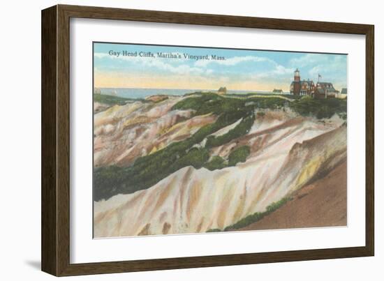 Gay Head Cliffs, Martha's Vineyard-null-Framed Art Print