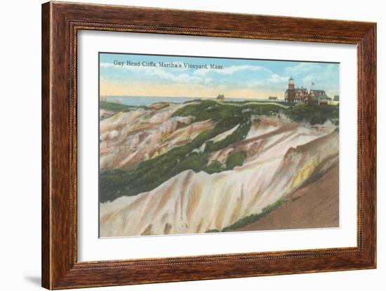 Gay Head Cliffs, Martha's Vineyard-null-Framed Art Print