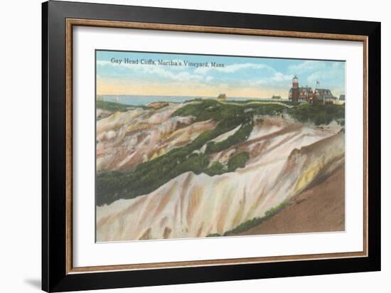 Gay Head Cliffs, Martha's Vineyard-null-Framed Art Print