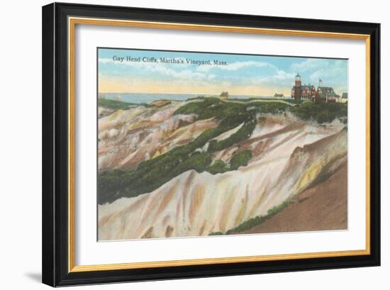 Gay Head Cliffs, Martha's Vineyard-null-Framed Art Print