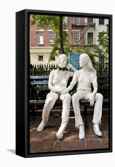 Gay Liberation Monument in Christopher Park, Greenwich Village, New York-null-Framed Premier Image Canvas