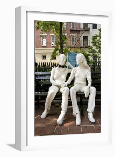 Gay Liberation Monument in Christopher Park, Greenwich Village, New York-null-Framed Photographic Print