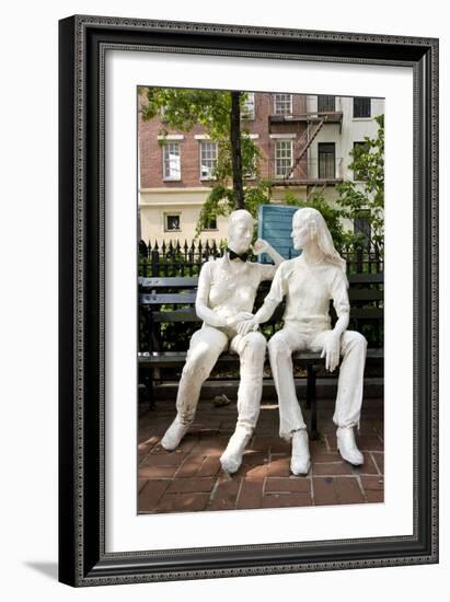 Gay Liberation Monument in Christopher Park, Greenwich Village, New York-null-Framed Photographic Print